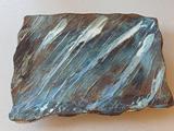 Oblong textured dish by Ray Toms